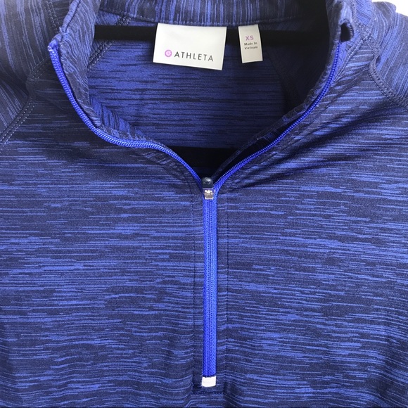 SOLD Athleta | Half Zip Jacket Pullover Blue/Black - Picture 3 of 7
